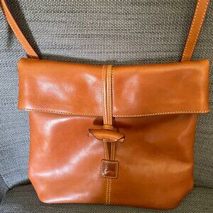 Dooney & Bourke Chestnut Leather Florentine Crossbody Bag